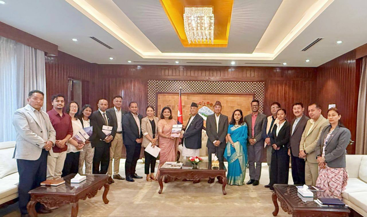 "Nepal PM Commits to Climate Justice After Receiving Summiteers' Summit Report"